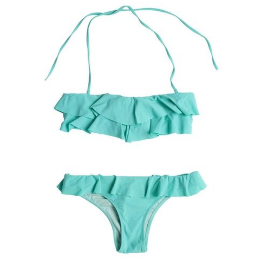 Oysho / Asos Teal Ruffle Swimsuit